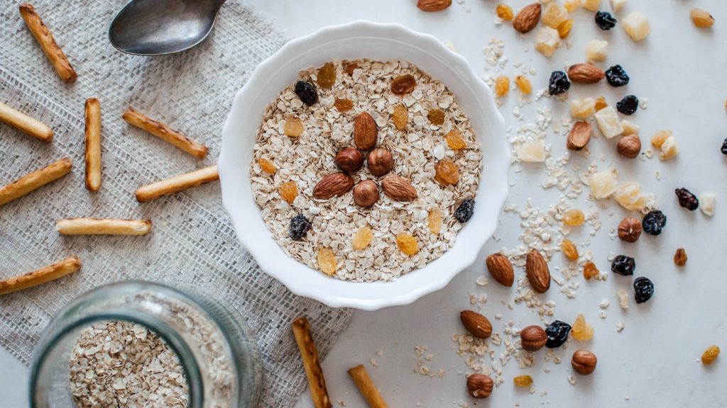 Salvado de avena o copos de avena