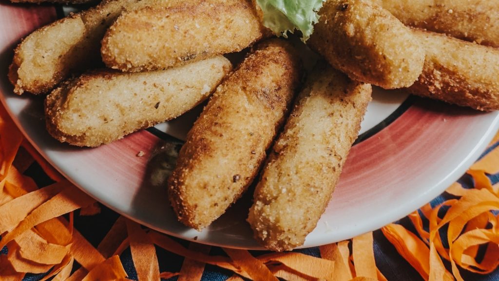 Croquetas de setas y cebolla caramelizada