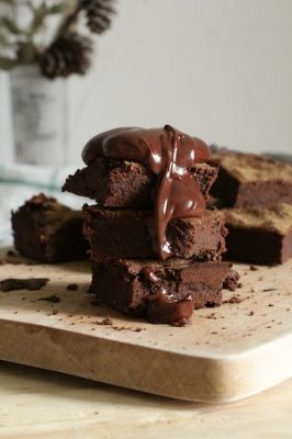 Brownie plátano y avena microondas